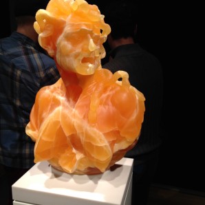 "Envy" by Barry X Ball in golden honeycomb calcite