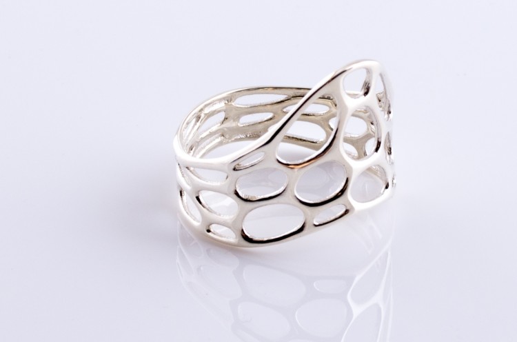 cell cycle ring in sterling silver