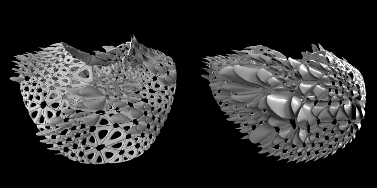 earliest kinematics petals / scales rendering
