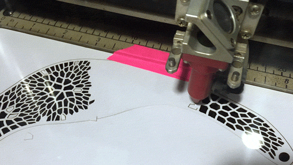 laser-cutting paper
