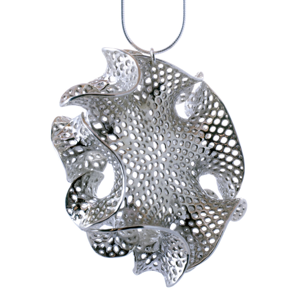 Silver Bryozoa Necklace