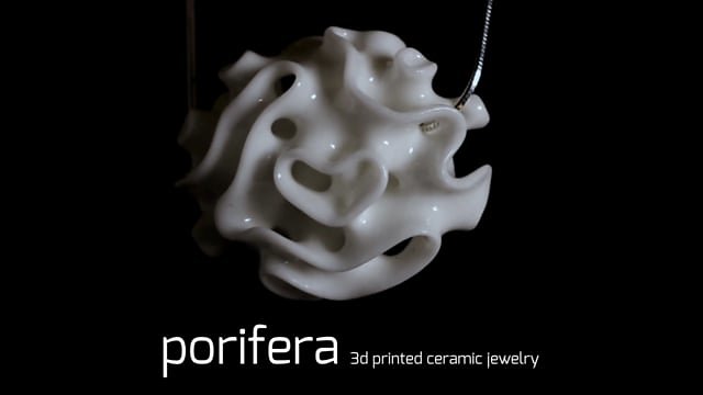 video: Porifera - 3D-printed ceramic jewelry inspired by glass sponges