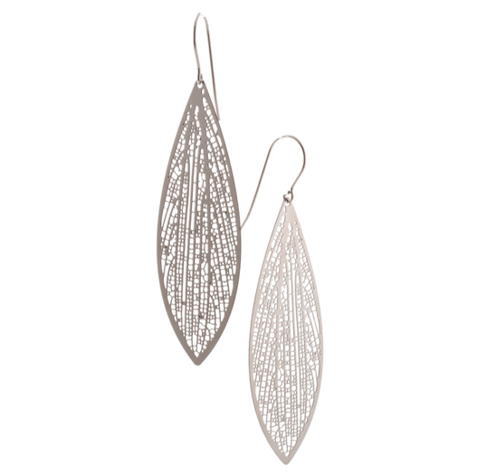 Single Cross Venulate Earring