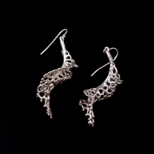 Single Silver Spiral Earring