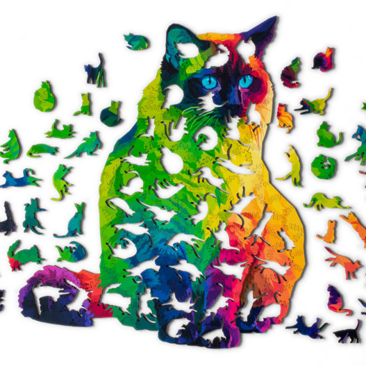 Herding Cats Wooden Jigsaw Puzzle (224 Pieces) by Nervous System