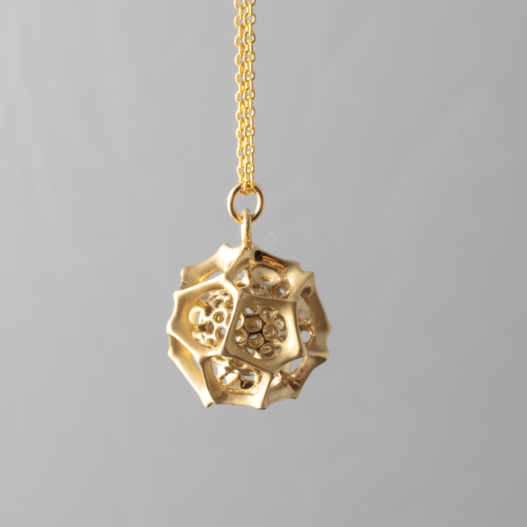 Radiozoa Orb Pendant brass