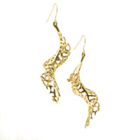 brass spiral earrings